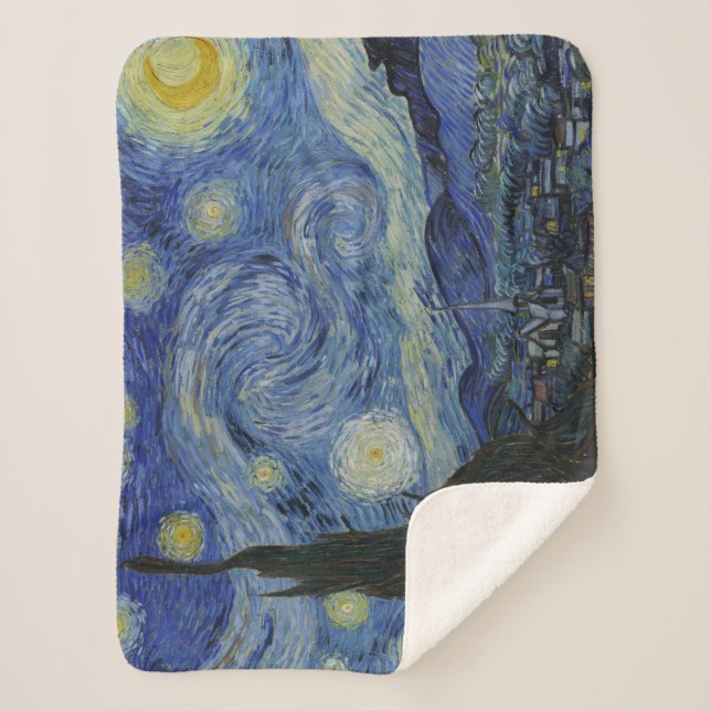 Couverture Sherpa Starry Night Vincent van Gogh Art Peinture (Devant)