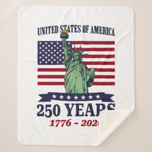 Couverture Sherpa Statue de la Liberté USA 250 ans 1776-2026