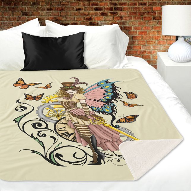 Couverture Sherpa Steampunk Fairy Yellow Horloge Entraîneurs (Créateur téléchargé)