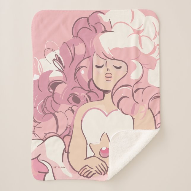 Couverture Sherpa Steven Universe | Illustration de quartz Rose (Devant)
