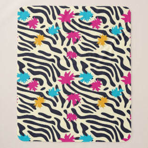 Couverture Sherpa Stripes zébrées Abstraites avec pellicule de peint