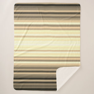 Couverture Sherpa Stripey Sepia Sherpa Blanket 60 po x 80 po