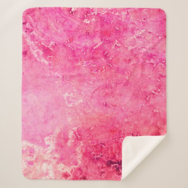 Couverture Sherpa Structures roses faites en manuel sur un papier pe (Devant)
