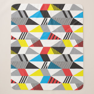 Couverture Sherpa Style Bauhaus rétro : Abstrait sans couture