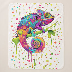 Couverture Sherpa Style d'aquarelle des teintures Chameleon