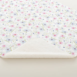 Couverture Sherpa Style de fleurs