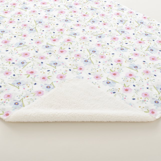 Couverture Sherpa Style de fleurs (3/4)