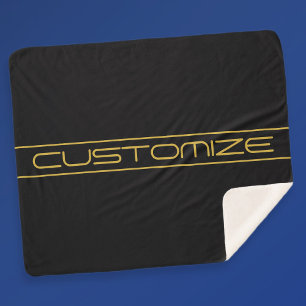 Couverture Sherpa Style moderne Editable Or Texte & Grilles