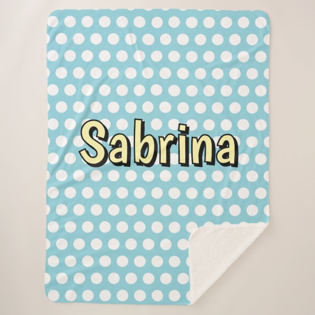 Couverture Sherpa Style Polka dot cinties (Devant)