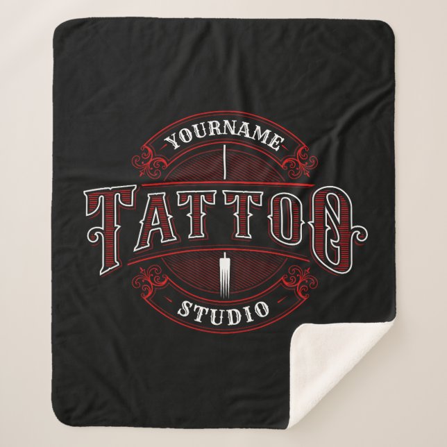 Couverture Sherpa Style traditionnel AJOUTER LE NOM Tattoo Studio Sh (Devant)