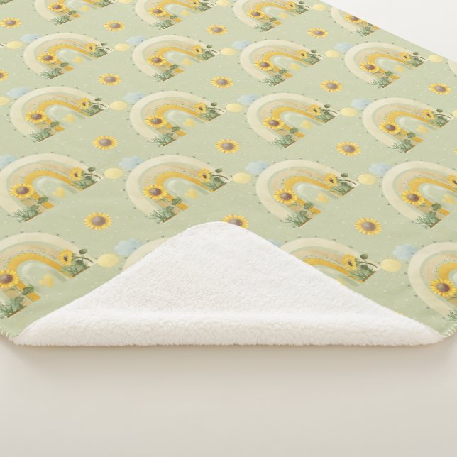Couverture Sherpa Sunflower et Rainbows Baby (3/4)