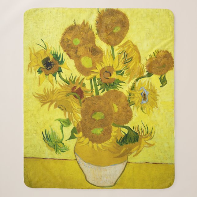 Couverture Sherpa Sunflowers Vincent van Gogh (Devant)