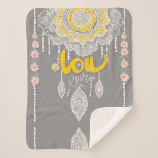 Couverture Sherpa Sunny Grey Lace IA art