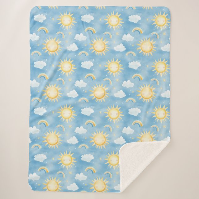 Couverture Sherpa Sunshine et Rainbows Sherpa Blanket (Devant)