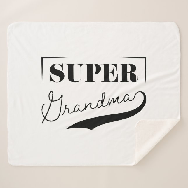 Couverture Sherpa Super grand-mère (Devant (Horizontal))