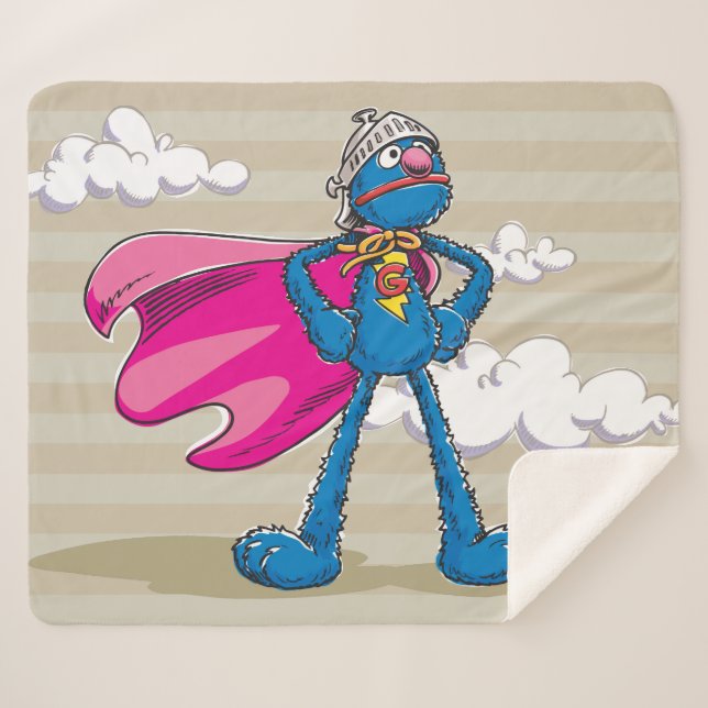 Couverture Sherpa Super Grover (Devant (Horizontal))