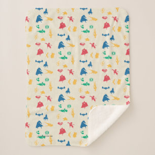 Couverture Sherpa Super Pets & Justice League Motif Silhouette
