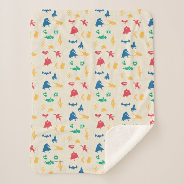 Couverture Sherpa Super Pets & Justice League Motif Silhouette (Devant)