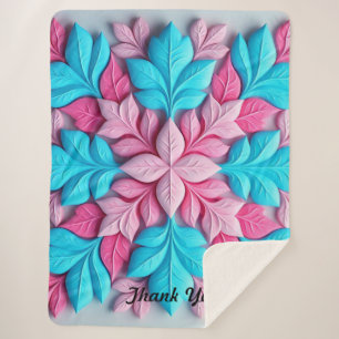 Couverture Sherpa "Superbe modèle floral"