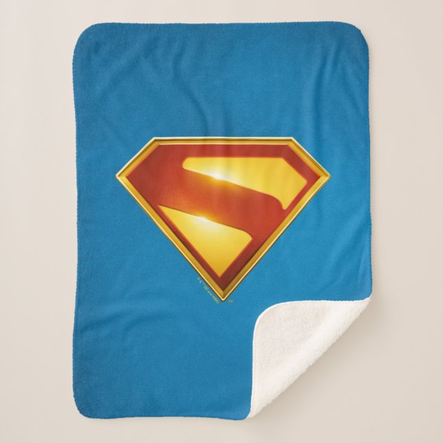 Couverture Sherpa Superman Golden S Shield brillance (Devant)