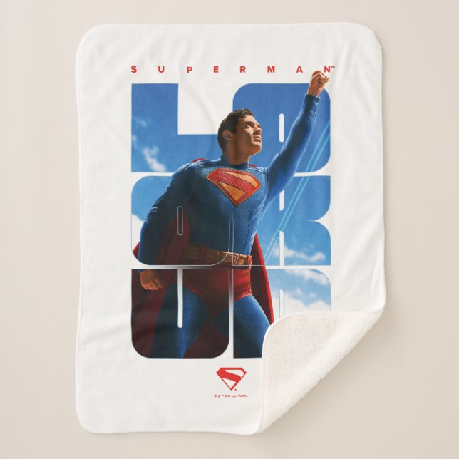 Couverture Sherpa Superman regarde Pose (Devant)