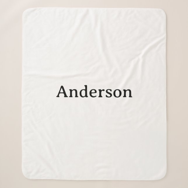 Couverture Sherpa Supprimer le texte Remplacer son propre design moy (Devant)