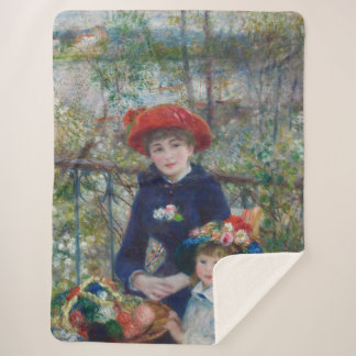 Couverture Sherpa Sur la terrasse, portrait impressionniste, Renoir