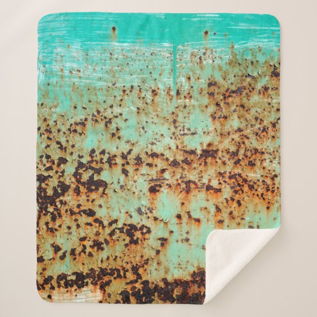 Couverture Sherpa surface en acier. Un vieux vert patiné (Devant)