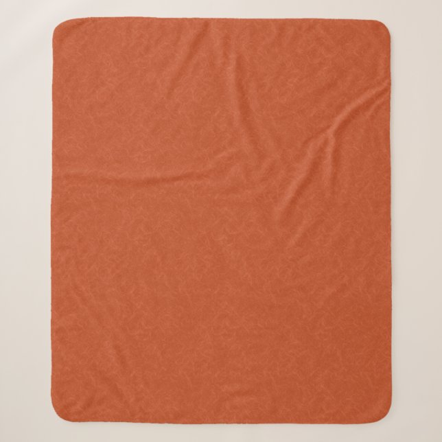 Couverture Sherpa Surface orange texturée avec motif tourbillonnant (Devant)