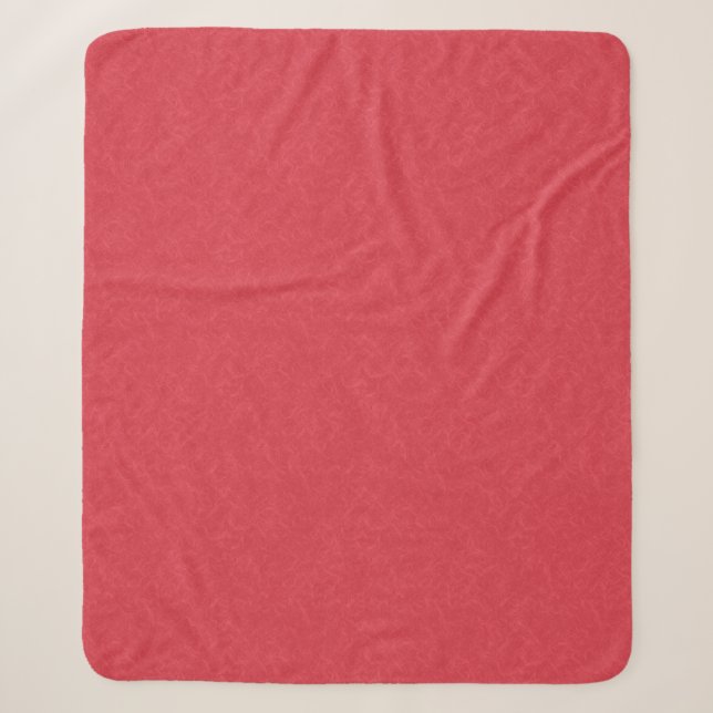 Couverture Sherpa Surface texturée rouge avec un motif subtil tourbi (Devant)