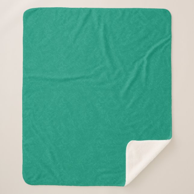 Couverture Sherpa Surface texturée sarcelle avec motif subtil tourbi (Devant)