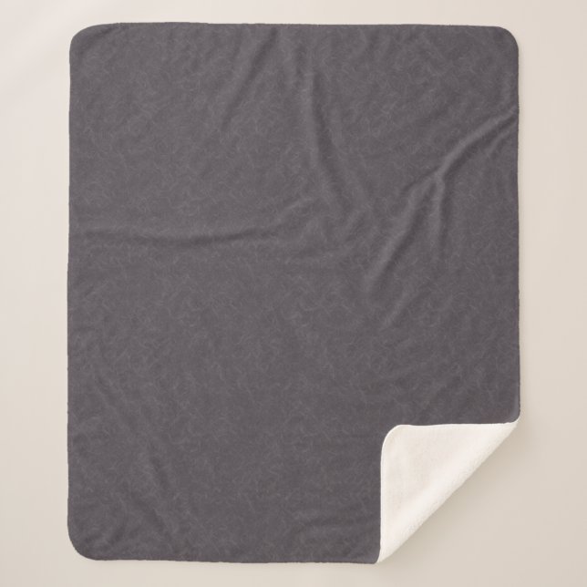 Couverture Sherpa Surface texturée violette foncée à motif tourbillo (Devant)