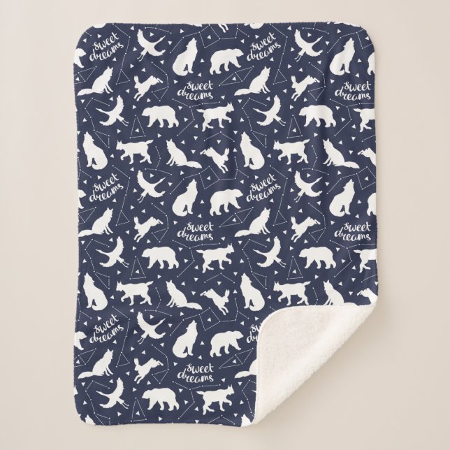 Couverture Sherpa Sweet Dreams | Constellations Star (Devant)