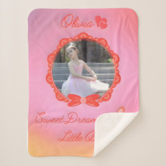 Couverture Sherpa "Sweet Dreams Little Ballerina"
