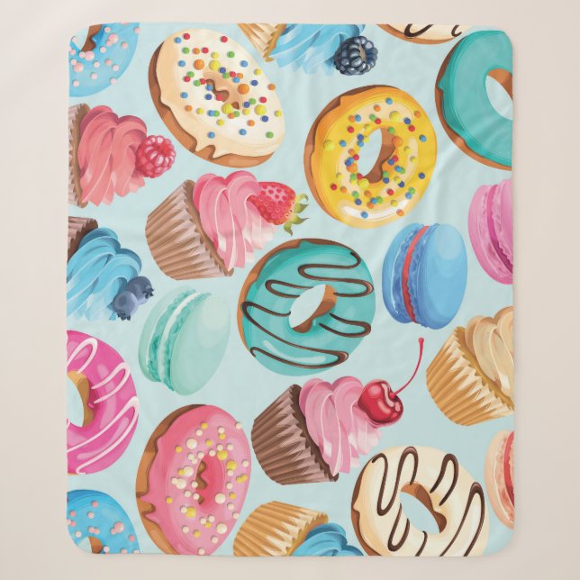 Couverture Sherpa Sweet Sweet Sweets : Motif de Delight. (Devant)