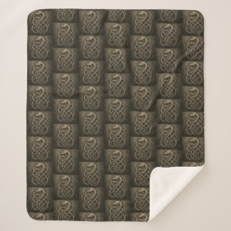 Couverture Sherpa Symbole ancien nœud serpent nordique