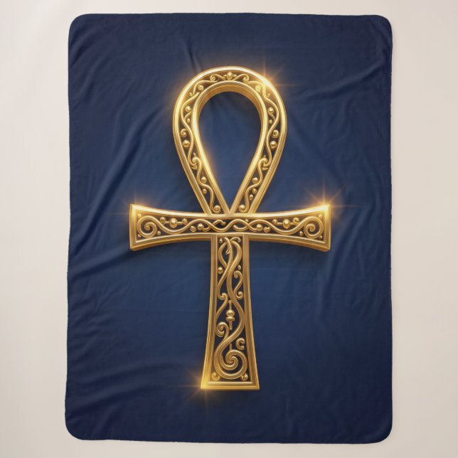 Couverture Sherpa Symbole Ankh Signification – Clé de la vie´10 (Devant)