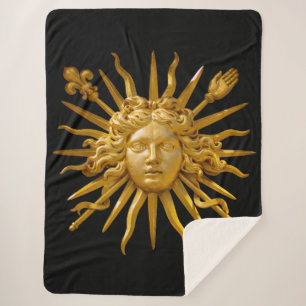 Couverture Sherpa Symbole de Louis XIV le Roi Soleil