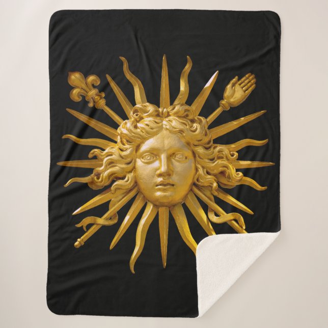 Couverture Sherpa Symbole de Louis XIV le Roi Soleil (Devant)