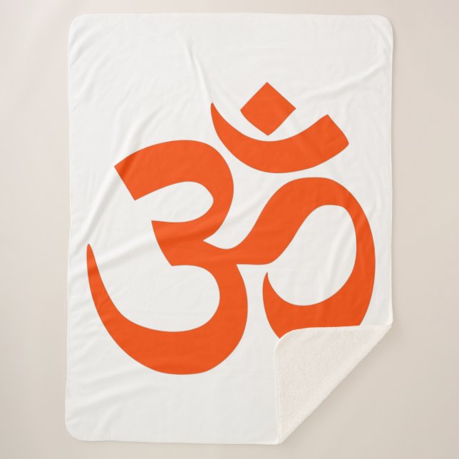 Couverture Sherpa Symbole Om indien (Devant)