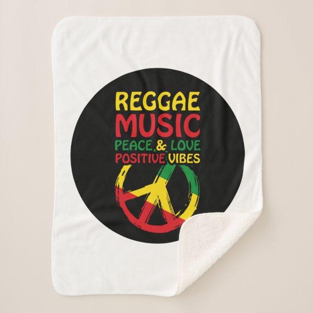 Couverture Sherpa Symbole Reggae et Paix avec citations positives (Devant)