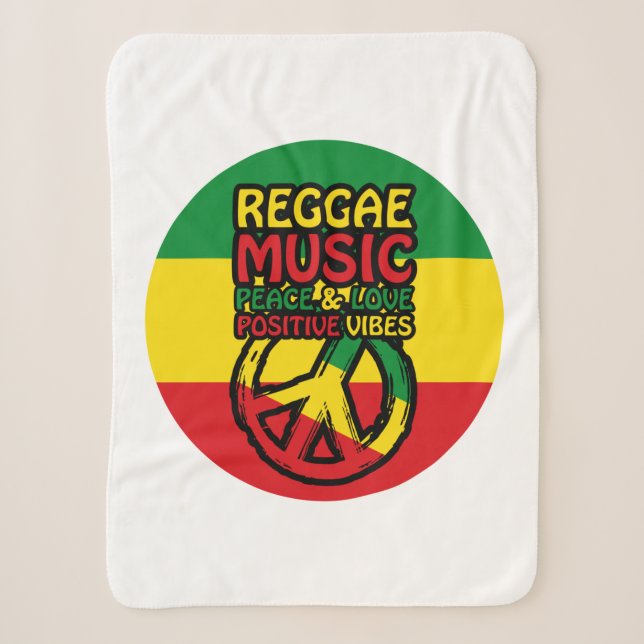 Couverture Sherpa Symbole Reggae et Paix avec citations positives (Devant)