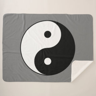 Couverture Sherpa SYMBOLE YIN ET Yang (Taijitu taoïste chinois)