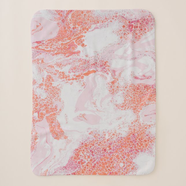 Couverture Sherpa Tableau abstrait bleu et blanc (Devant)