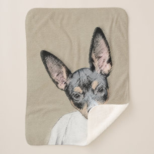 Couverture Sherpa Tableau Rat Terrier - Cute Original Chien Art