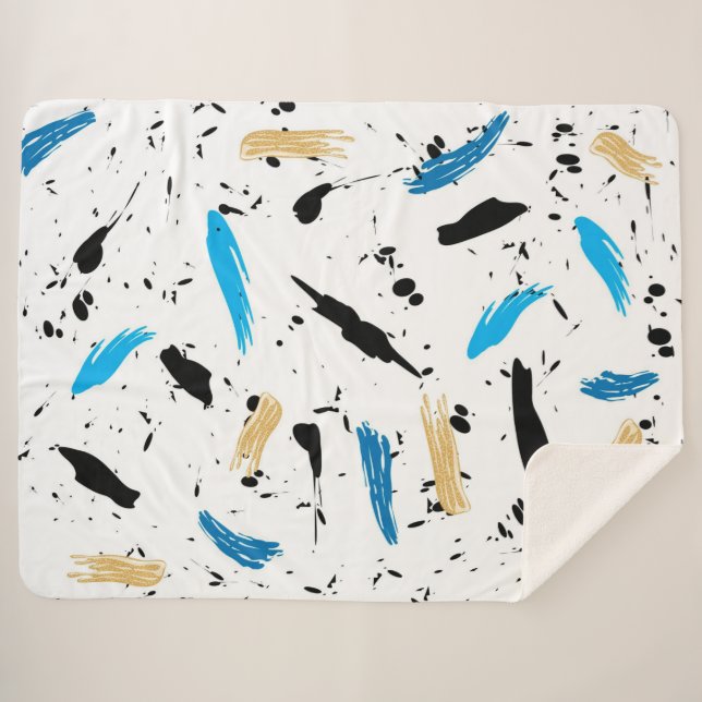 Couverture Sherpa Tache de peinture (Devant (Horizontal))