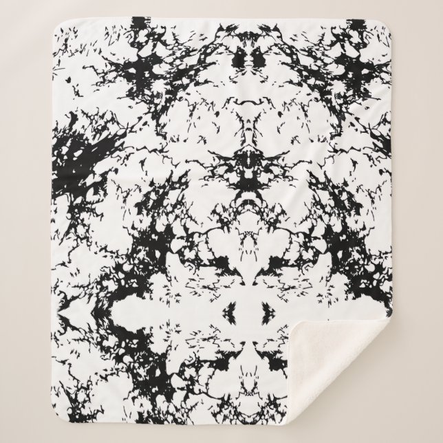Couverture Sherpa Tache d'Encre Abstraite  (Devant)