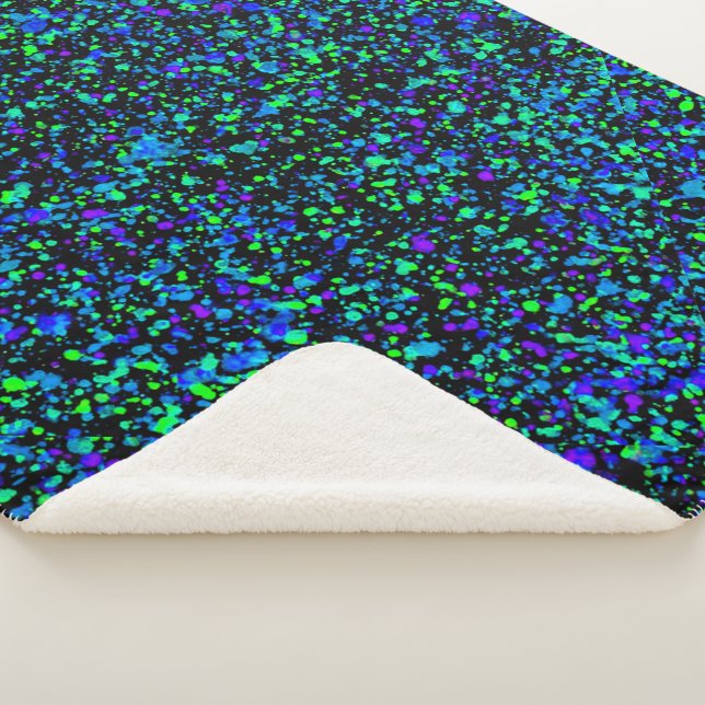 Couverture Sherpa - Taches bleues (3/4)