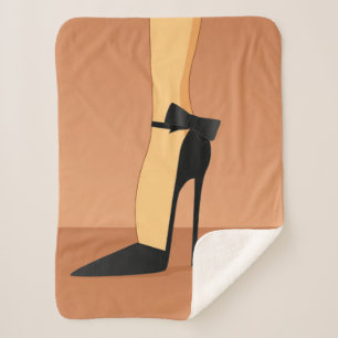 Couverture Sherpa talons noirs hauts