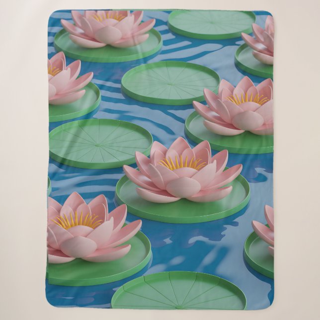 Couverture Sherpa Taman Lotus en relief (Devant)